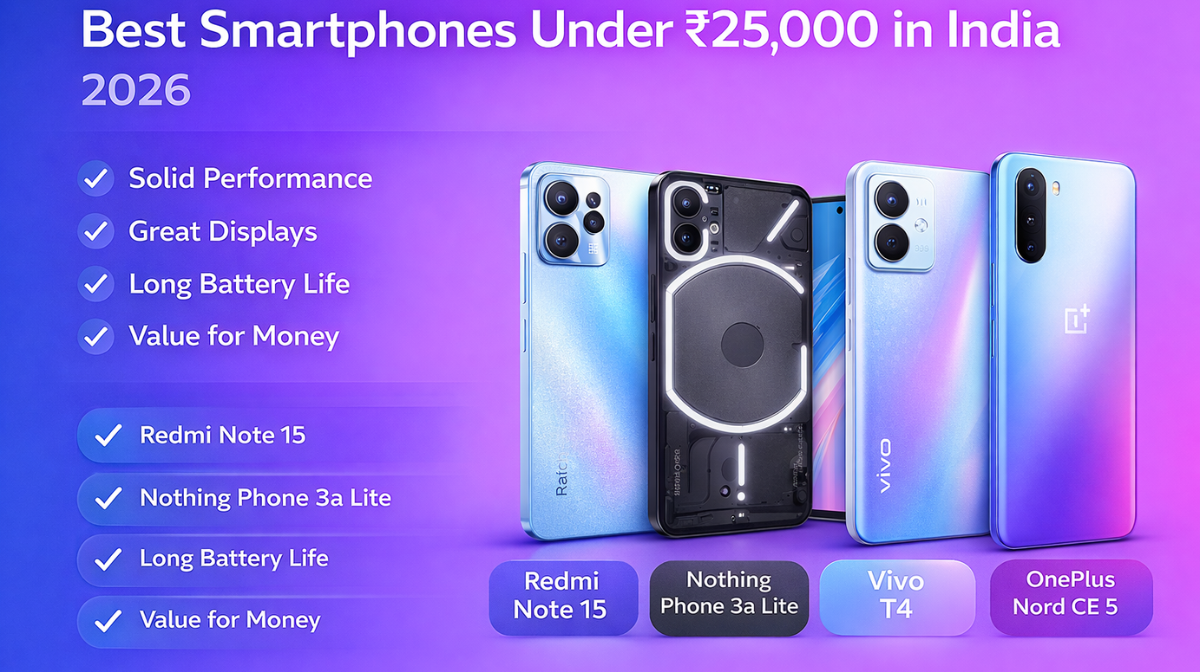 Best Smartphones Under ₹25,000 in India (2026): Top Picks Worth Your Money
